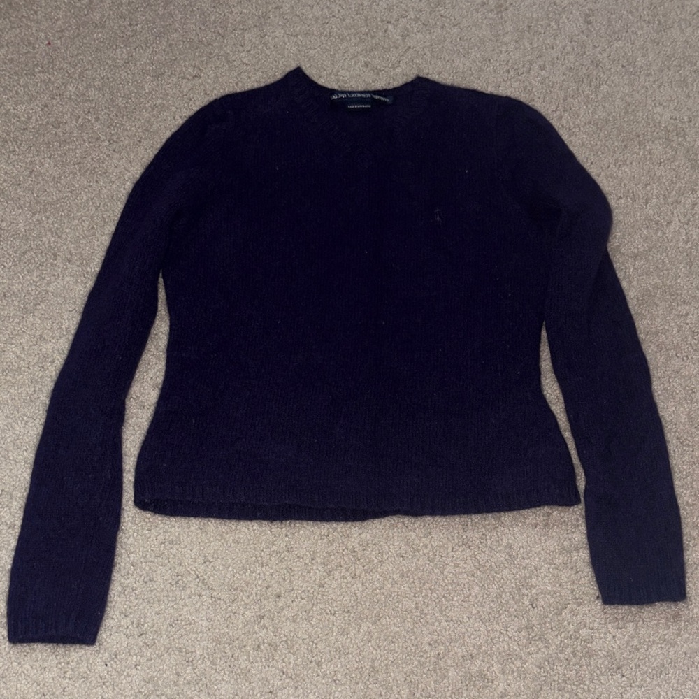 Ralph Lauren Dark Blue Crew Neck Sweater